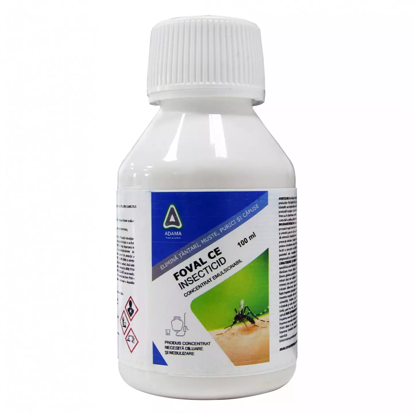 Foval CE 100 ml – Insecticid profesional pentru combaterea țânțarilor, muștelor, gândacilor și altor insecte